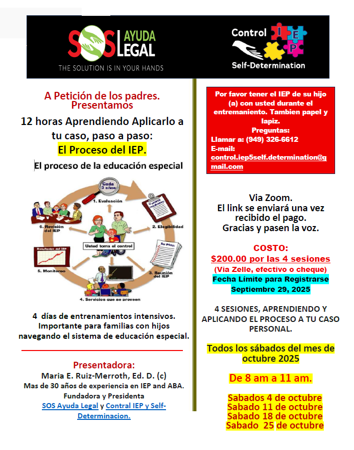 4 Dais de Entrenamainet Octubre 2025 FLYER